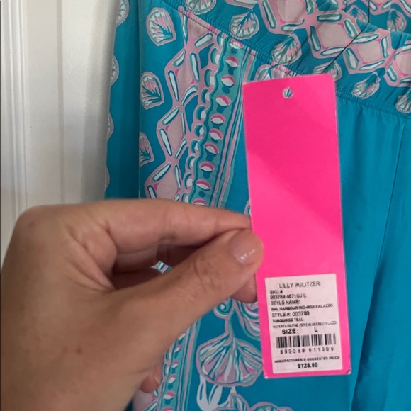 Lilly Pulitzer Bal Harbour palazzo pants Sz L - Picture 7 of 8